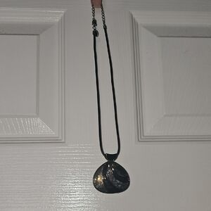 Lia Sophia Black Pendant Necklace